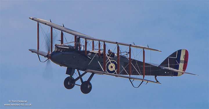 Photo of the De Havilland DH9 in flight